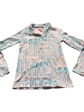Lilly Pulitzer blue and white captain popover